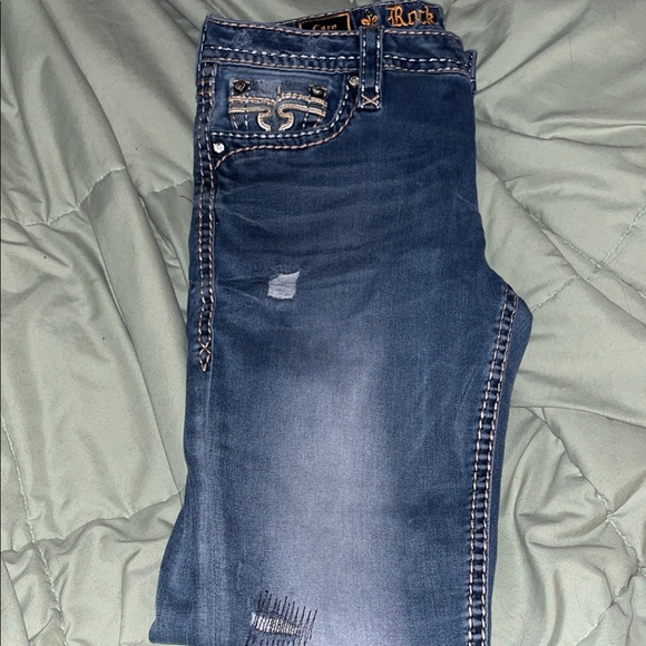 Rock Revival Dark Blue Capri Jeans - Picture 16 of 16